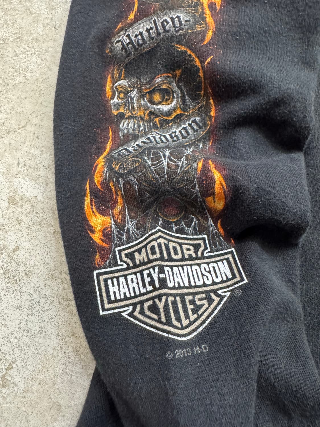 할리데이비슨 스컬 플레임 롱슬리브 상품이미지5
