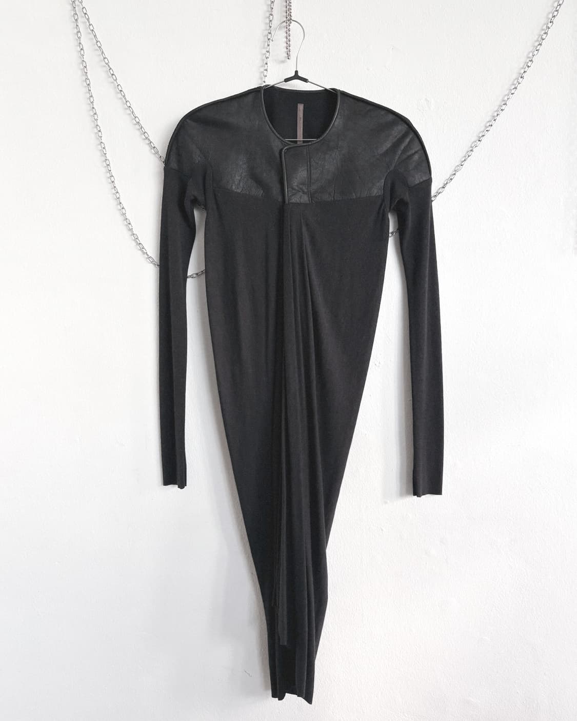 릭오웬스 릴리즈 레더 숄더 아머 드레이프 가디건 상품이미지5