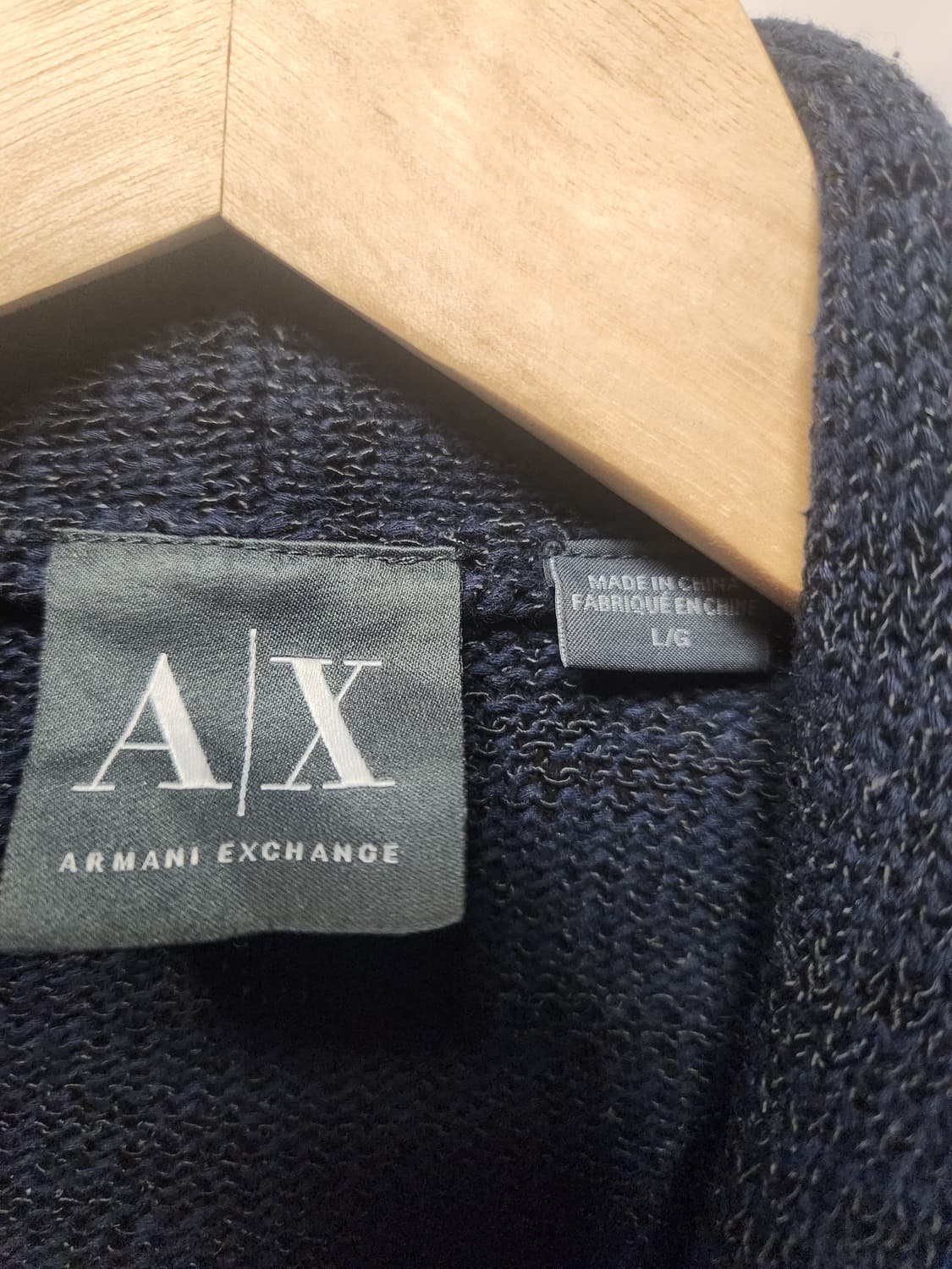 알마니 익스체인지 숄카라 니트 가디건 L 상품이미지2