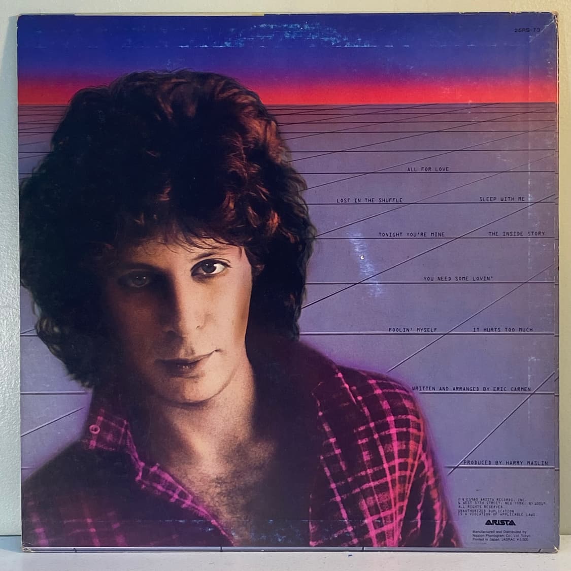 (중고LP-팝록) Eric Carmen -Tonight You 상품이미지2