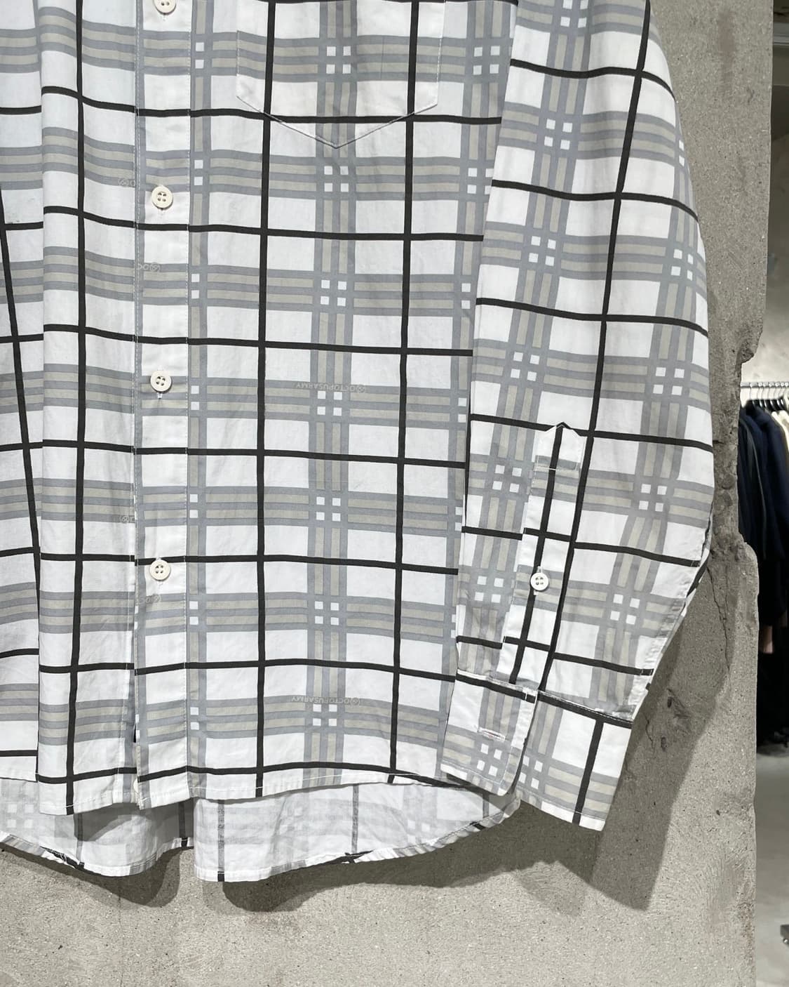 옥토퍼스 아미 로고 싱글 포켓 체크 코튼 셔츠 상품이미지5