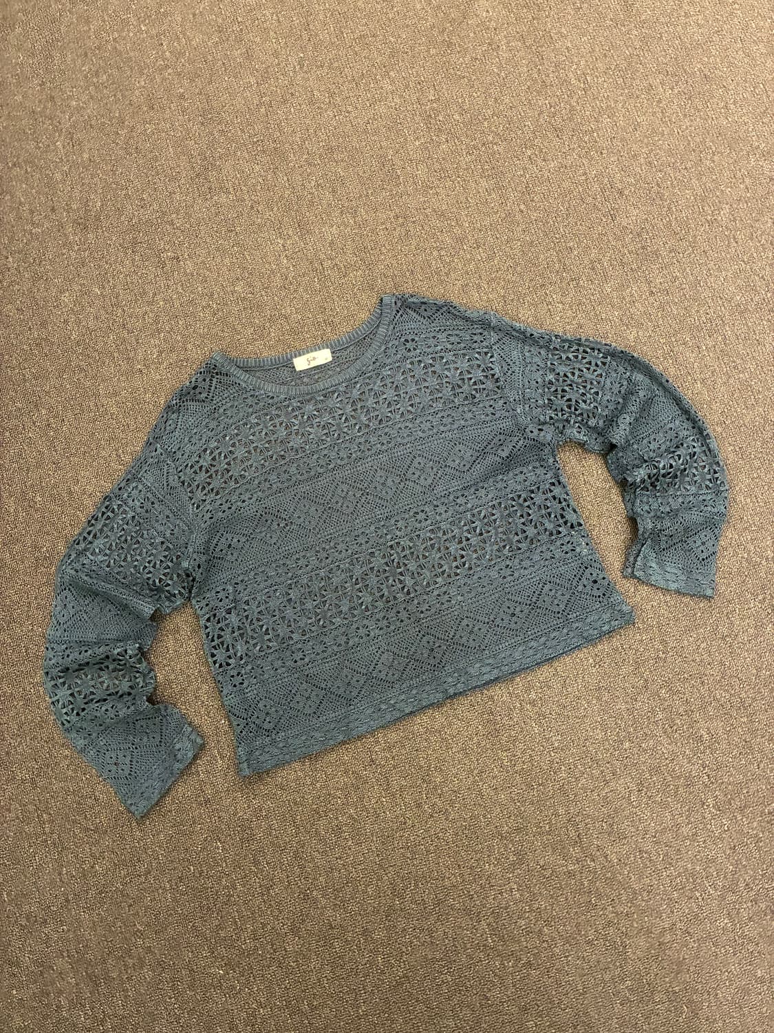 40)Japanese vintage 여성 펀칭 디자인 니트 상품이미지2