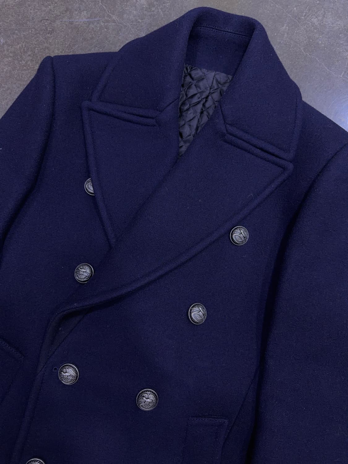 시스템옴므 울 캐시미어 더블 블레스트 코트 자켓 네이비 95 상품이미지3