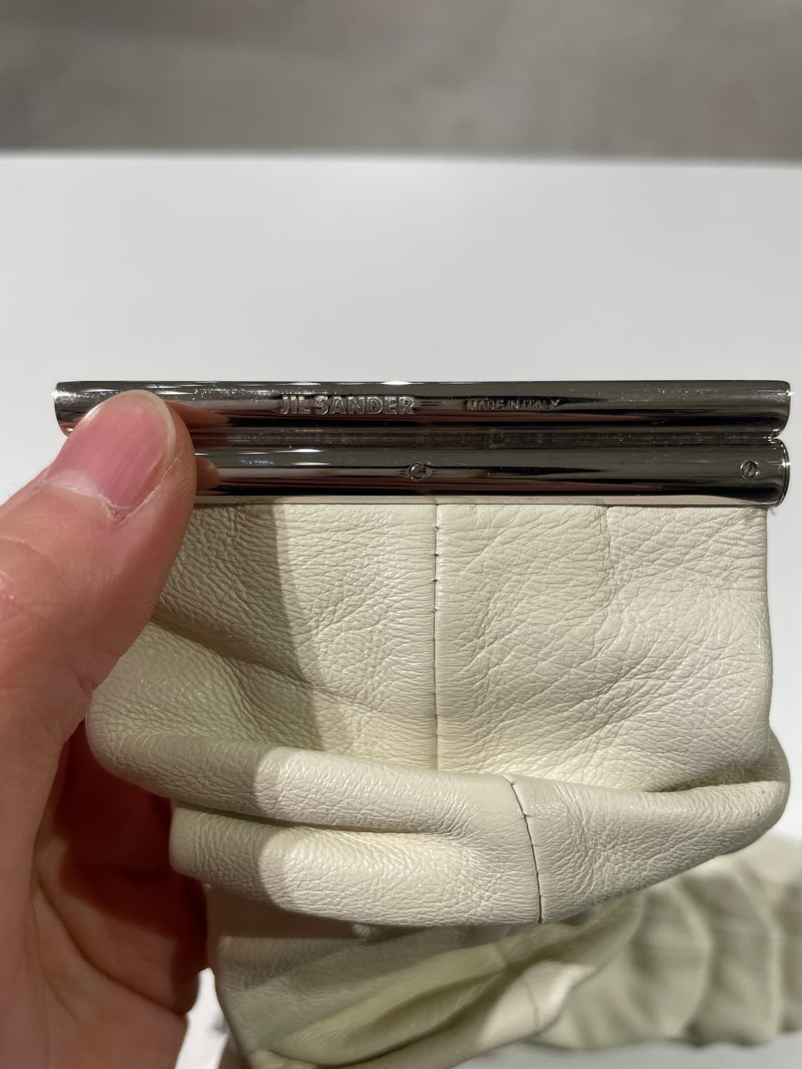 질샌더 크림 게더 레더 벨트 상품이미지6