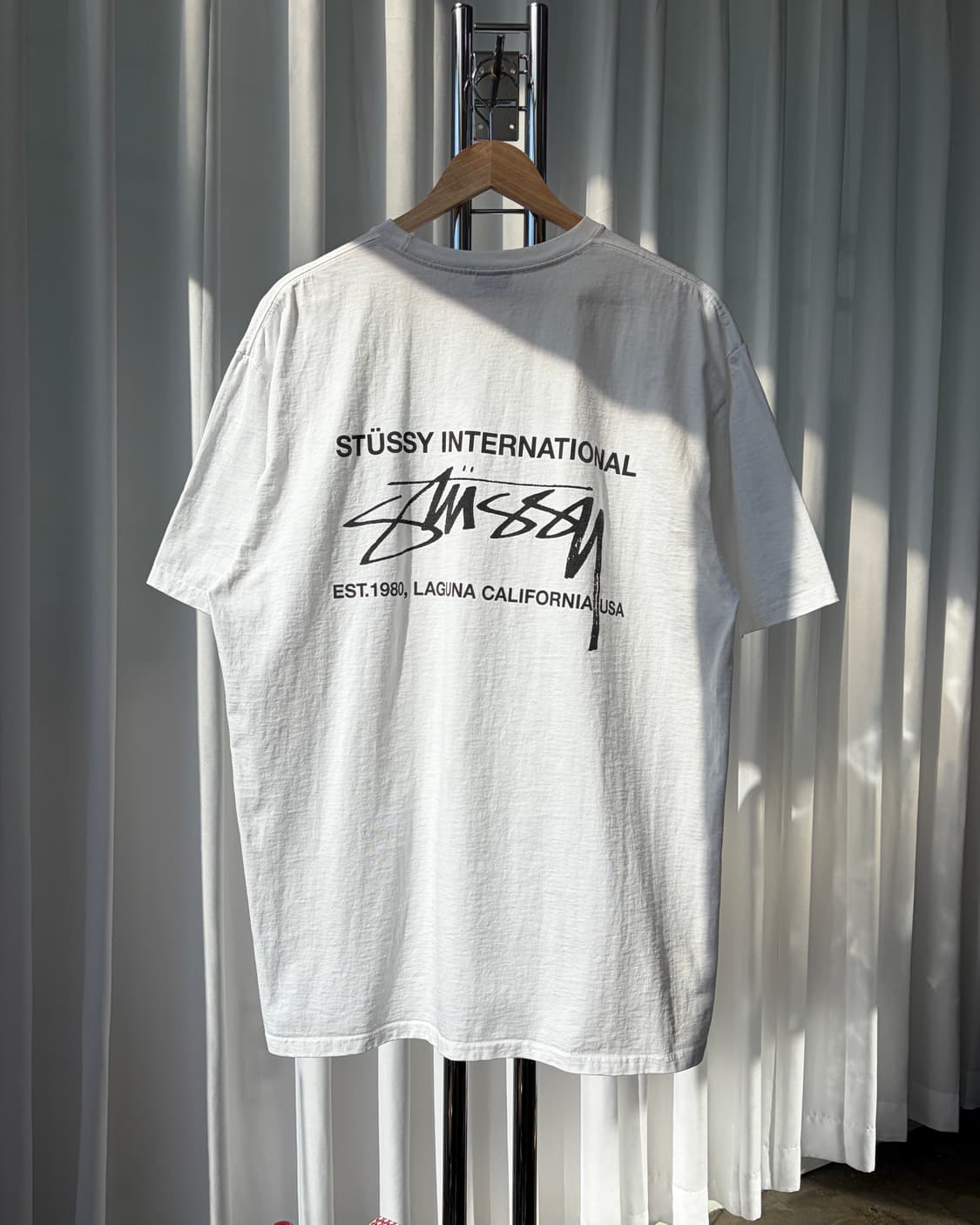 [XL]STUSSY 스투시 스무스 인터내셔널 티셔츠 화이트 상품이미지3