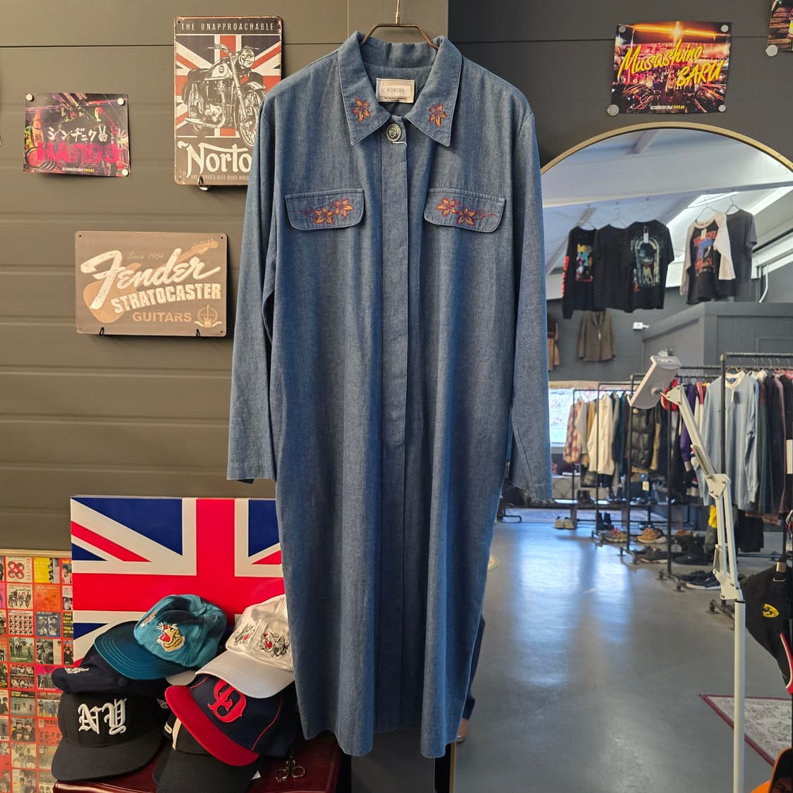 V HINTON 코트 자수 데님 원피스 캐나다 생산  상품이미지1