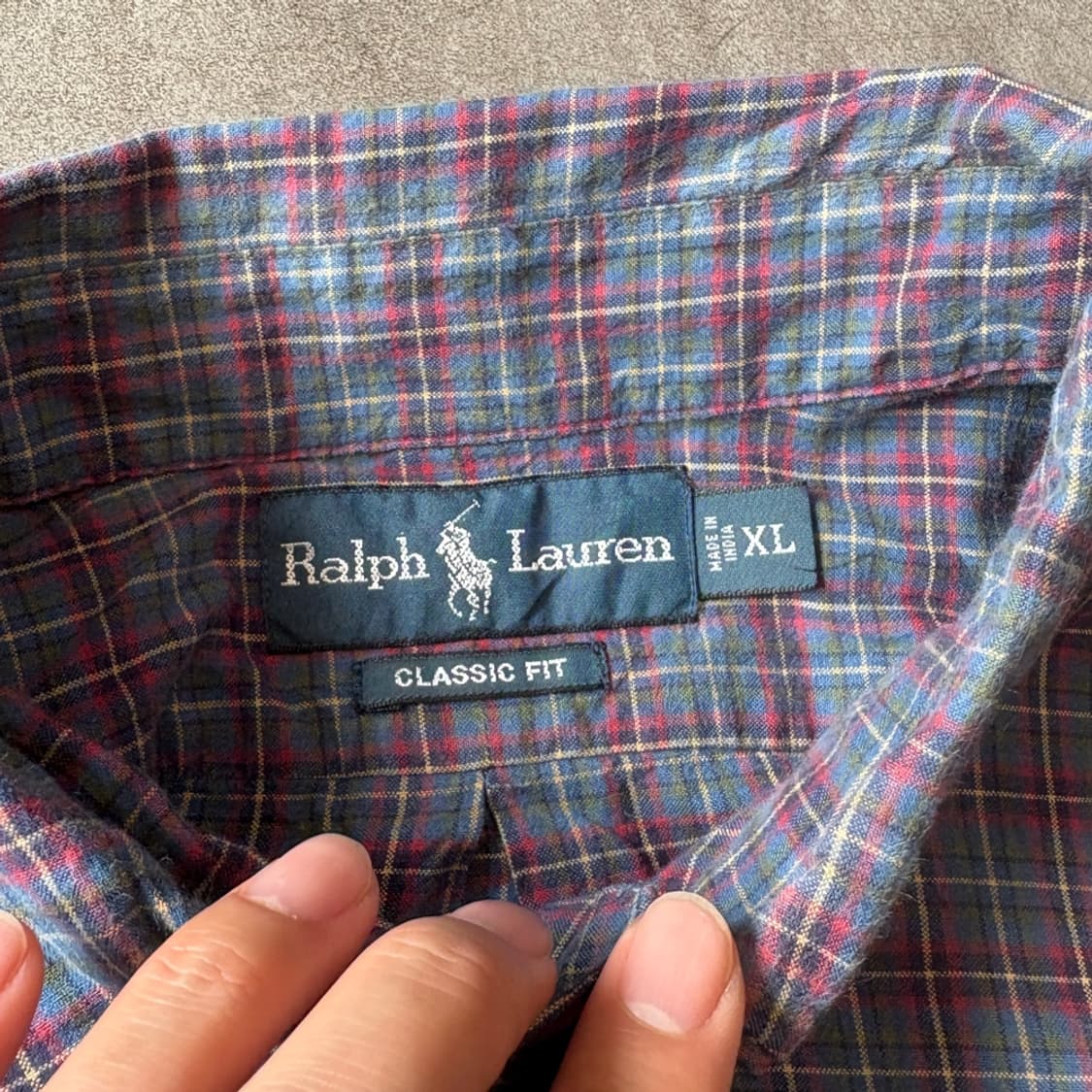 폴로 정품 체크 코튼 셔츠 상품이미지5