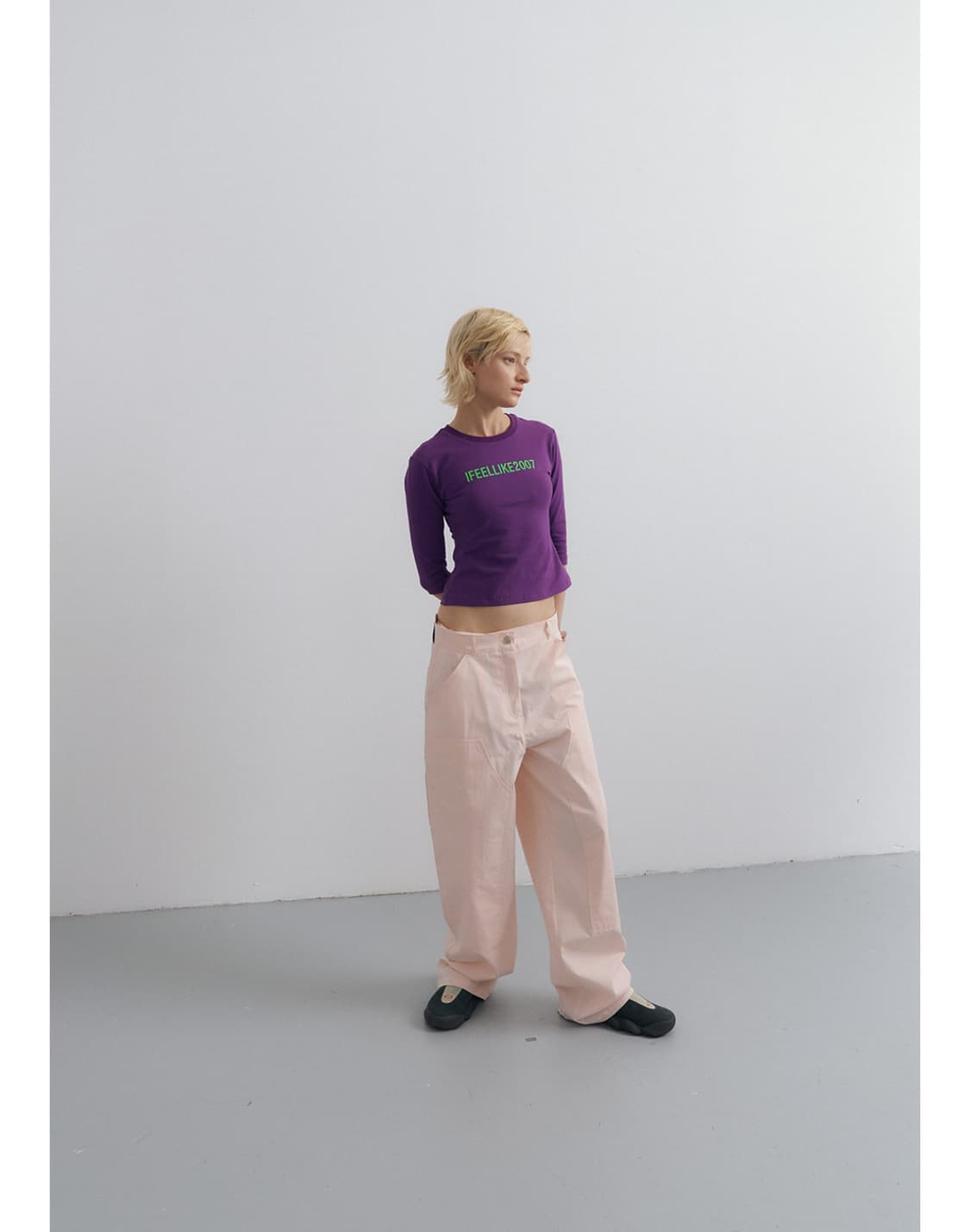 Like 3/4 Sleeve T-shirts_Purple 상품이미지3
