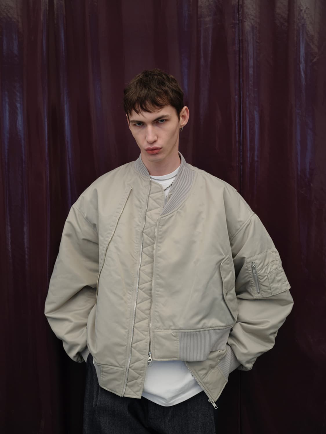 IEY 이에이 트위스트 오버사이즈 봄버 상품이미지2