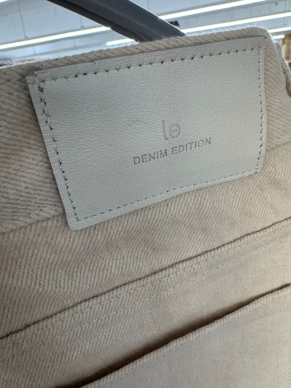 Le 크림색 데님 S 상품이미지5