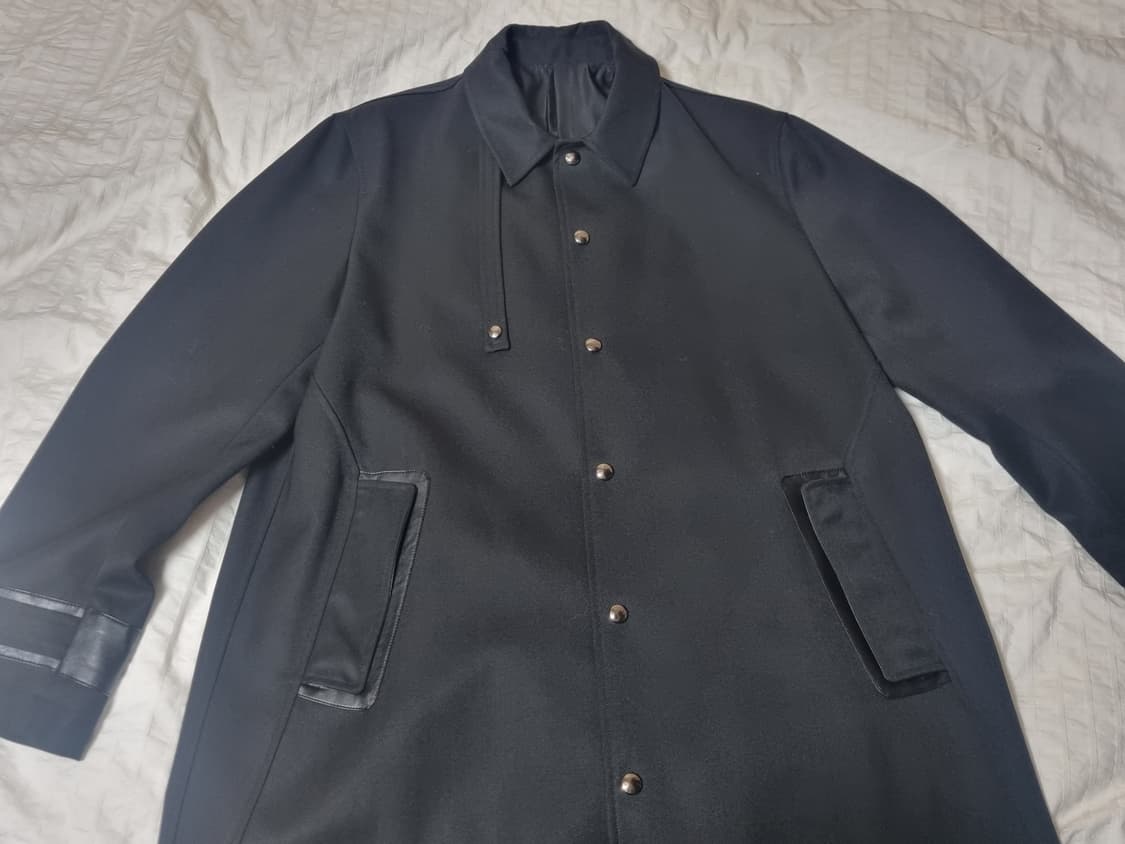 (m) 유스 24ss 스냅 싱글코트 블랙 상품이미지1