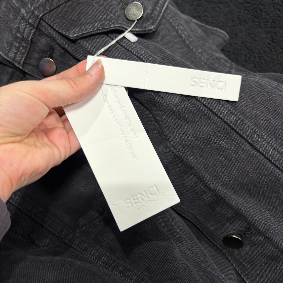 새상품 2 SENCI 센씨 블랙 흑청 데님자켓 상품이미지4