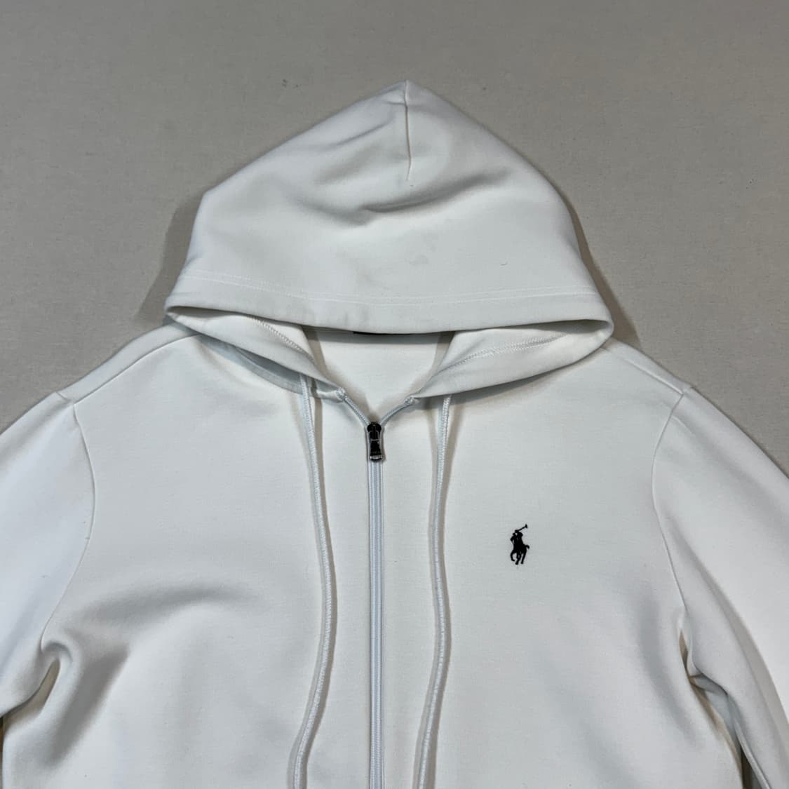 M) 폴로 랄프로렌 화이트 후드 집업 신형 큐알탭 상품이미지3