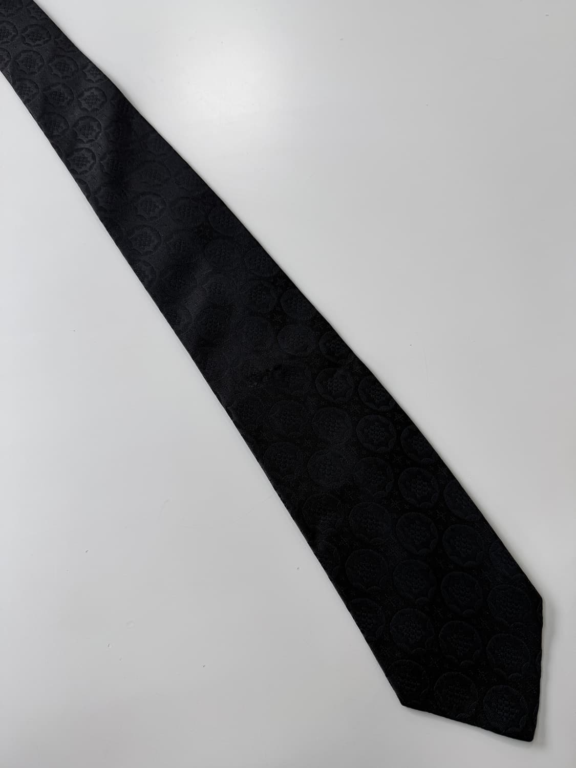 블랙 패턴 실크 넥타이 9cm 상품이미지2