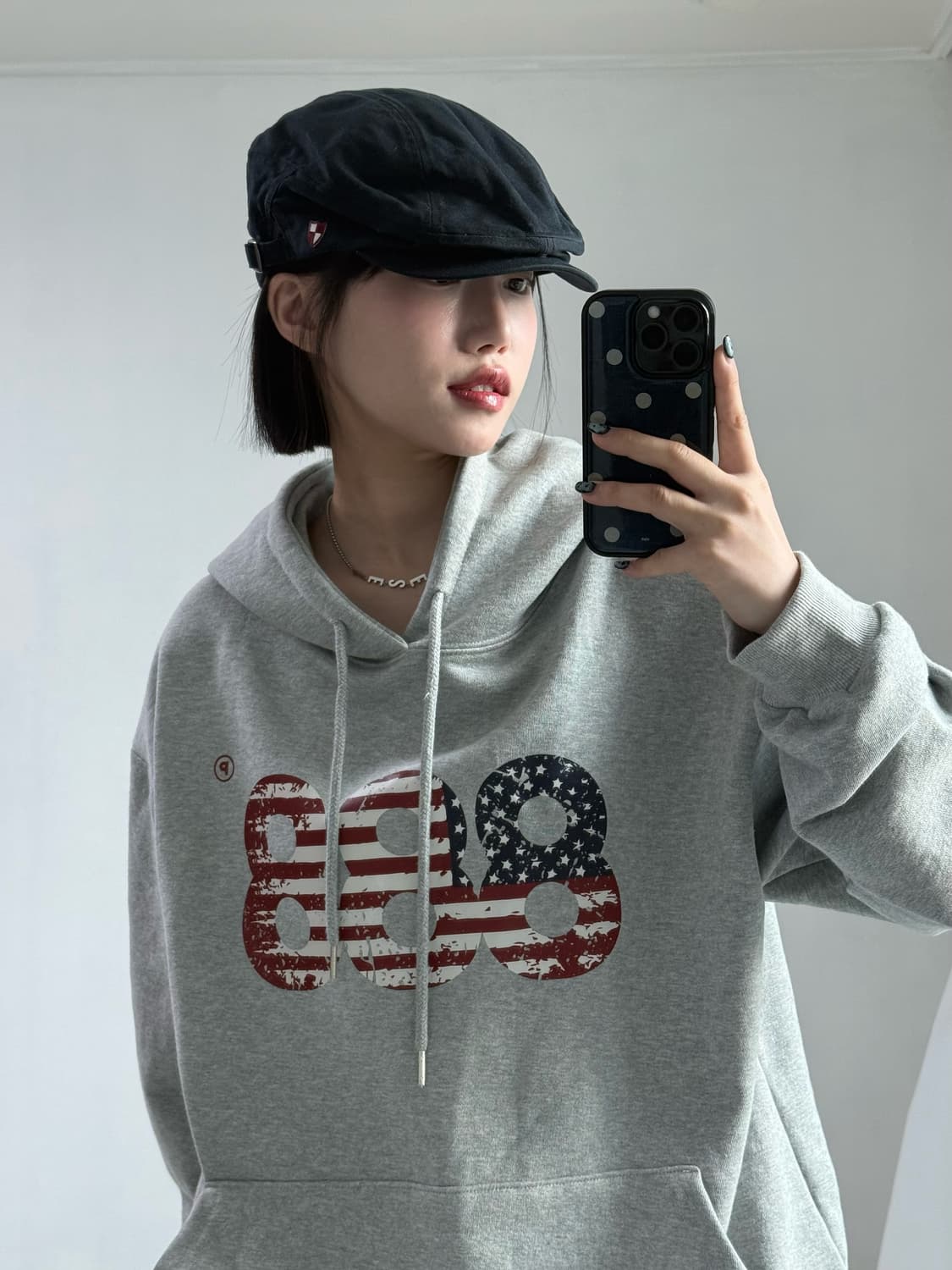 나이키 블랙 로고 헌팅캡 상품이미지5