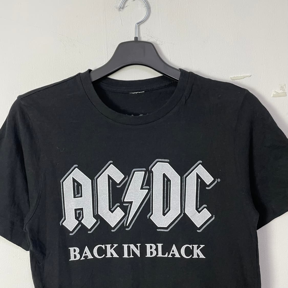 ACDC 백인블랙 로고 반팔 티셔츠 블랙 상품이미지3