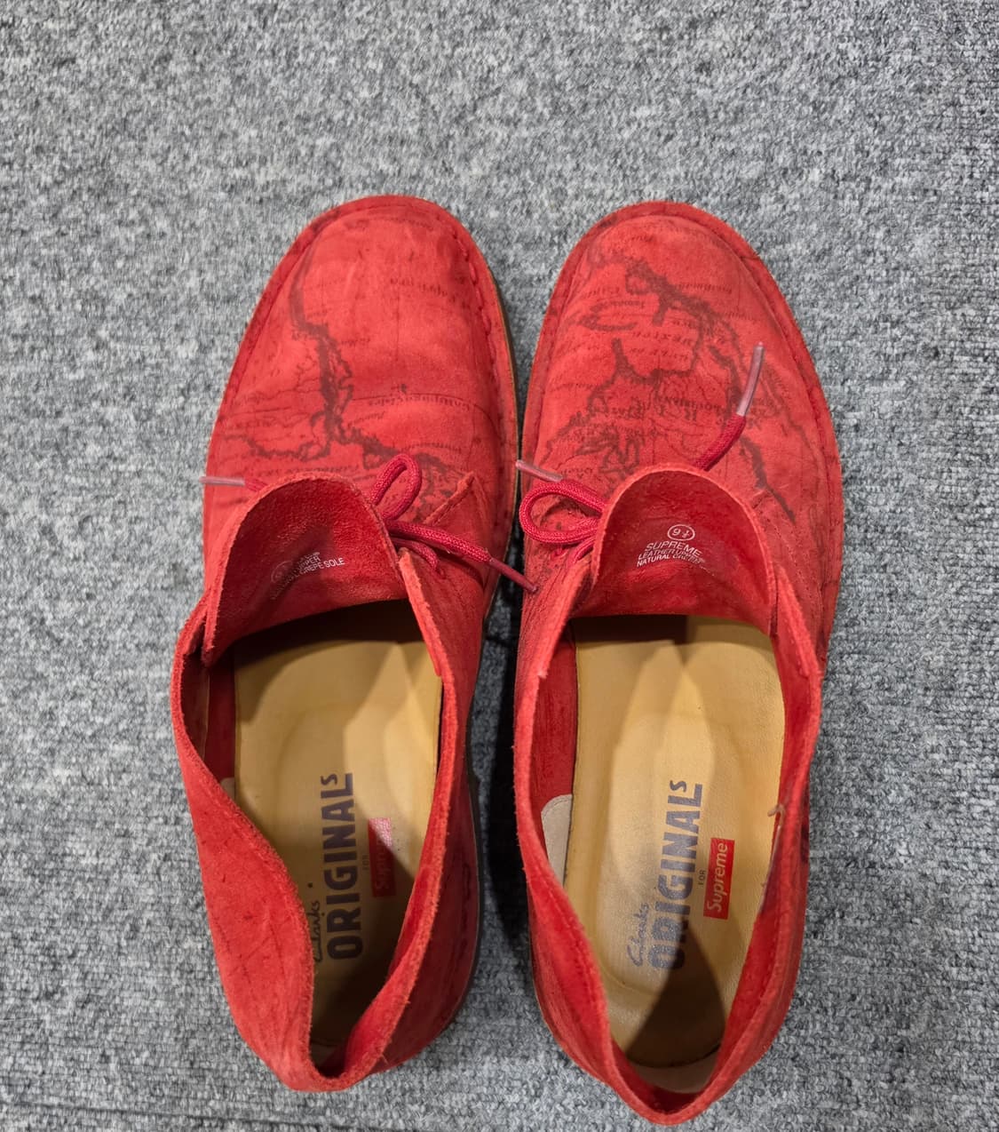 슈프림 x 클락스 데저트 맵 스웨이드 처커부츠 데저트 부츠 US 9.5 상품이미지5