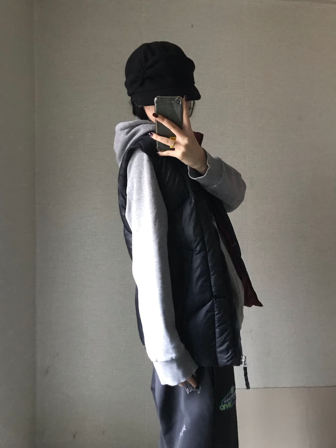 아디다스 블랙 버건디 파이어버드 패딩조끼 상품이미지6
