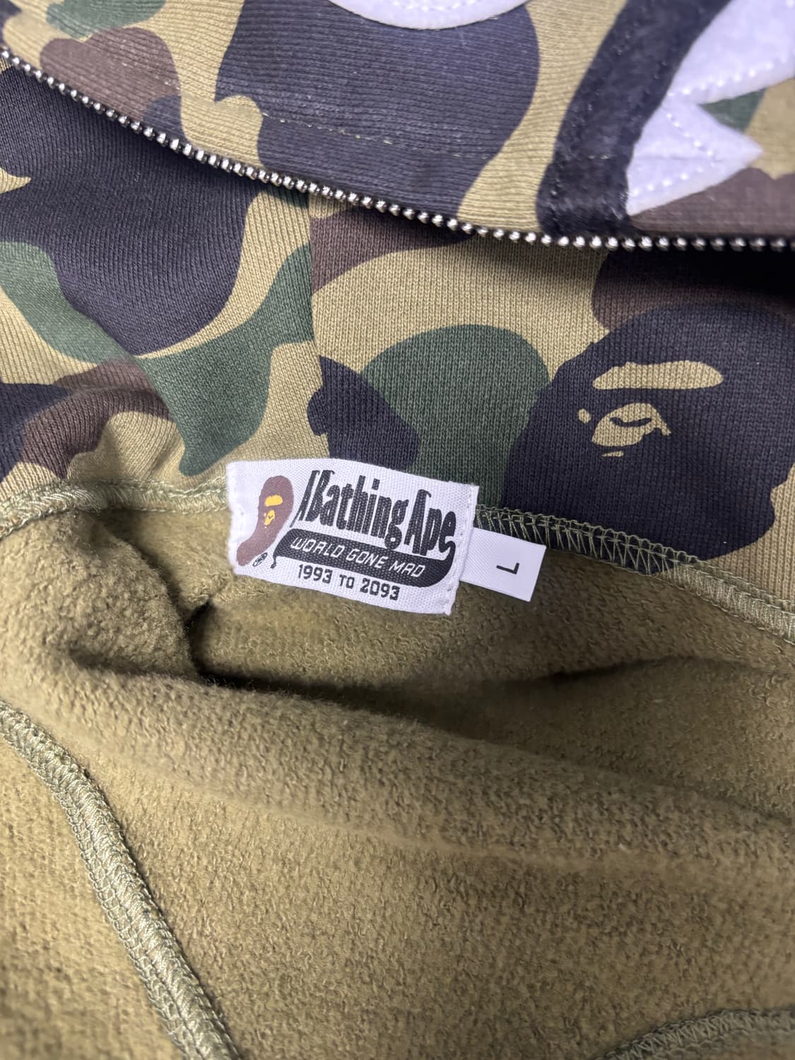 베이프 샤크후드 녹계 L 상품이미지3