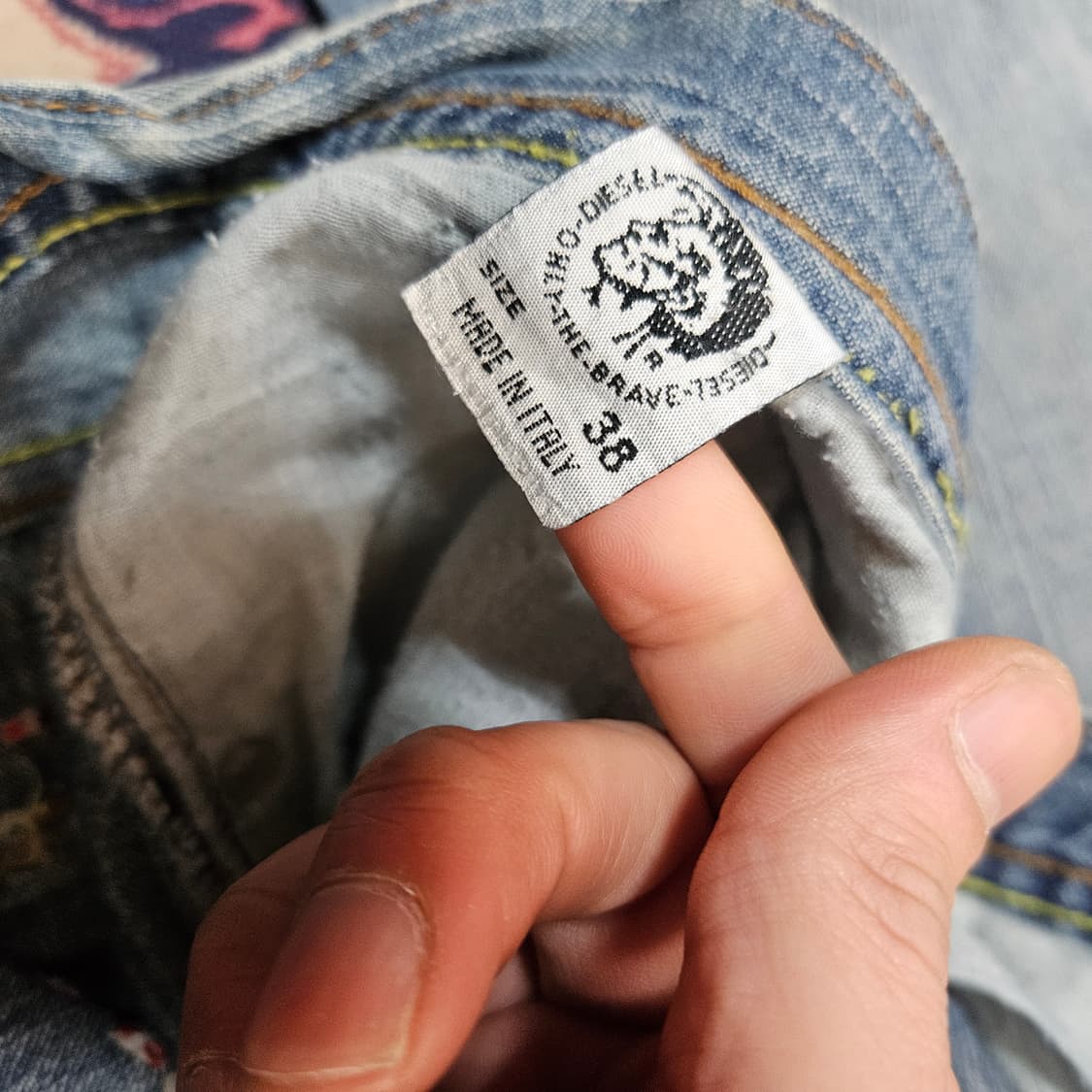 디젤(Diesel) in Italy 빈티지 스티치 데님 팬츠 38size 상품이미지6