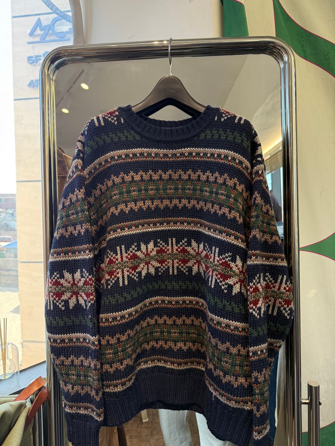 OLD GAP Abstract Pattern Wool knit M 상품이미지1