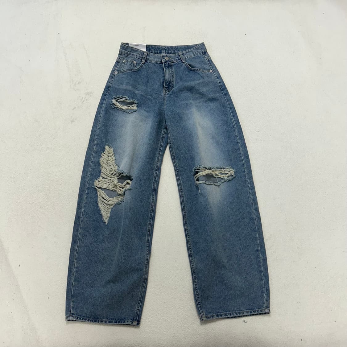 Light blue damage denim pants 상품이미지4