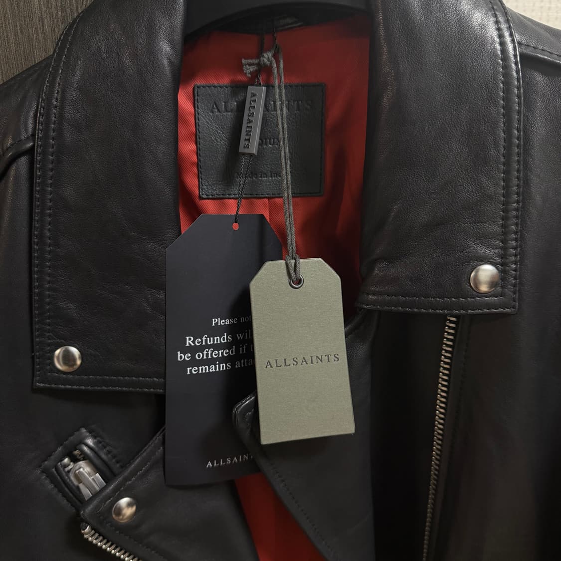 올세인츠 빌리 바이커 가죽자켓 M (새상품 택 있음) 상품이미지3