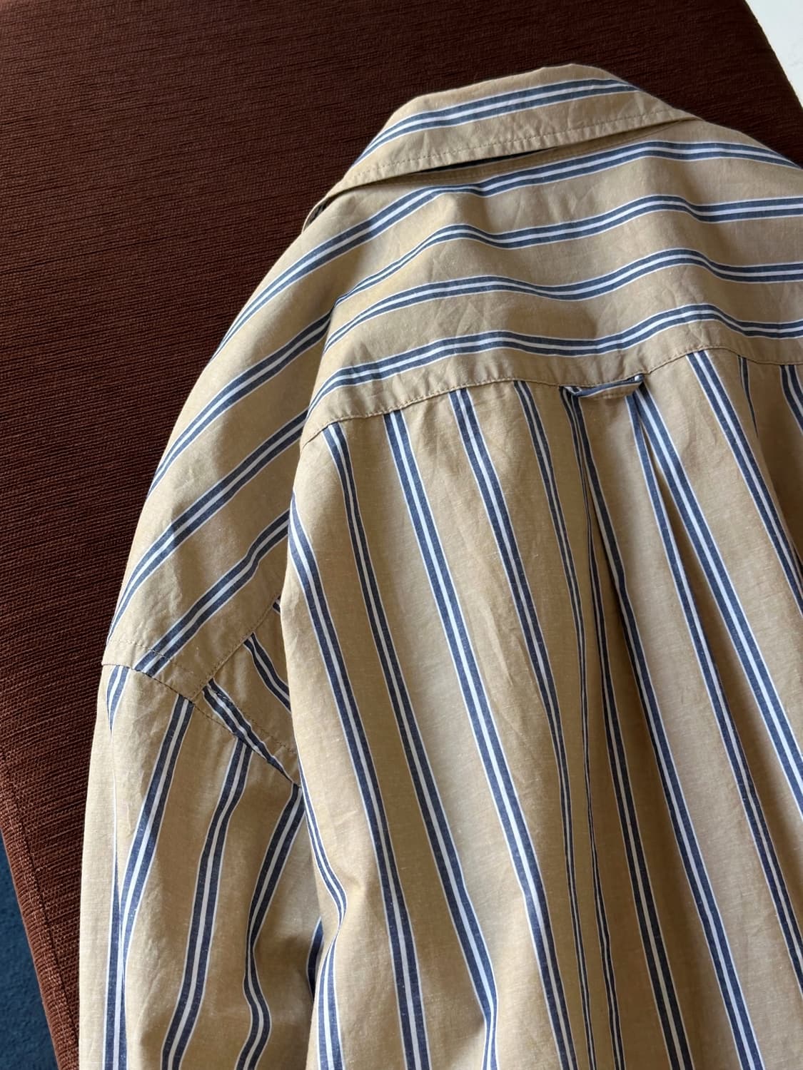 Light cotton linen stripe design shirt 상품이미지5