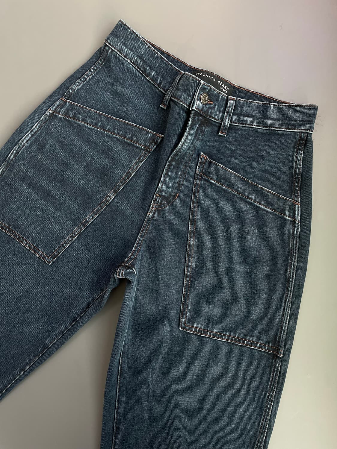[28] 베로니카 비어드 하이라이즈 베럴레그 크롭 데님 팬츠 상품이미지4