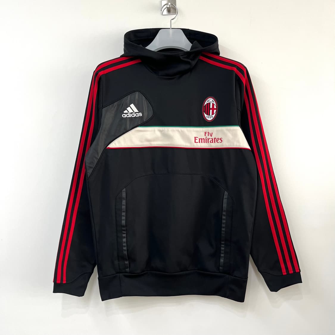 아디다스 12-13 AC밀란 블랙 레드 후드 져지 상품이미지2