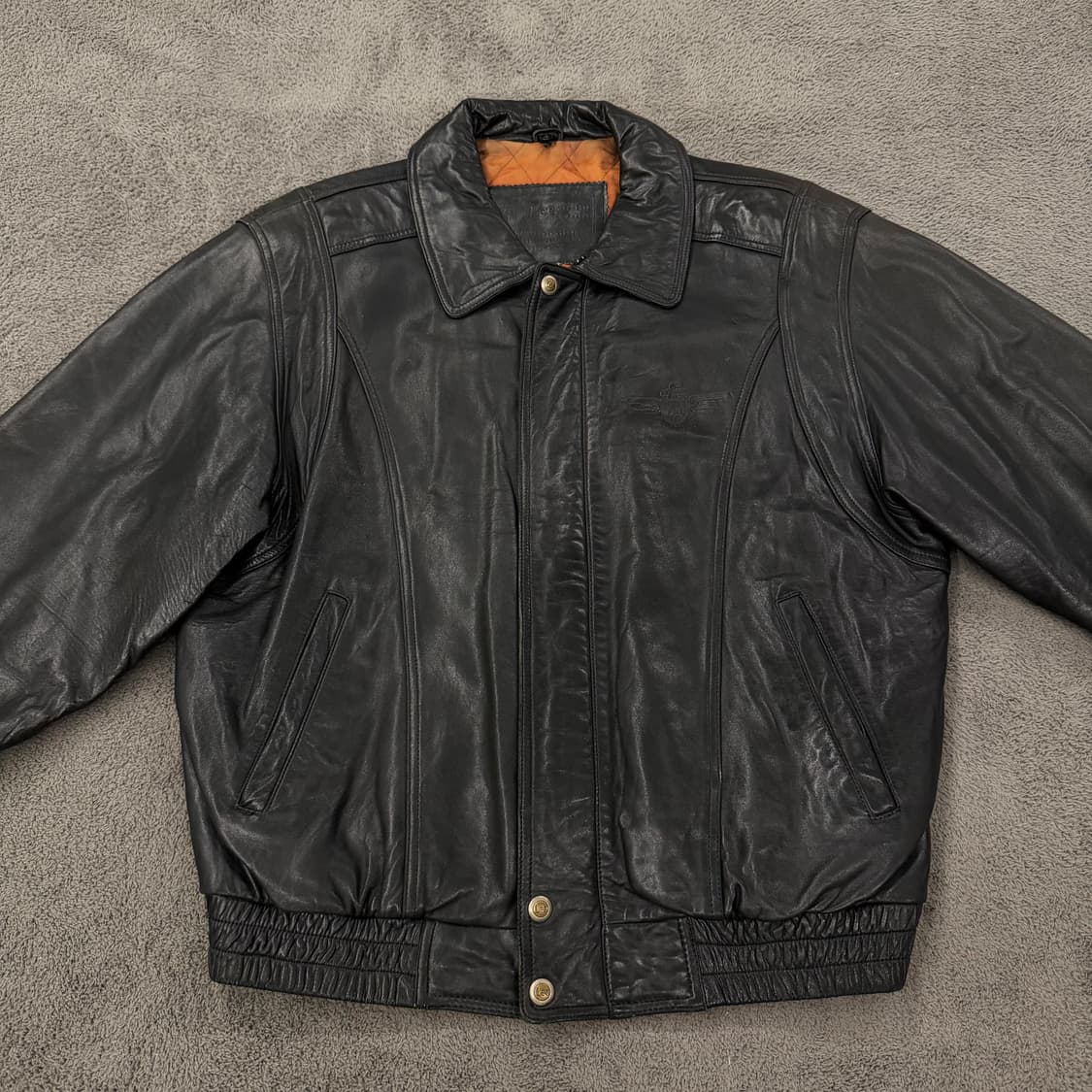 [ 정품/L ] Lee 리 쌍방울 빈티지 레더 양가죽 봄버자켓 상품이미지2