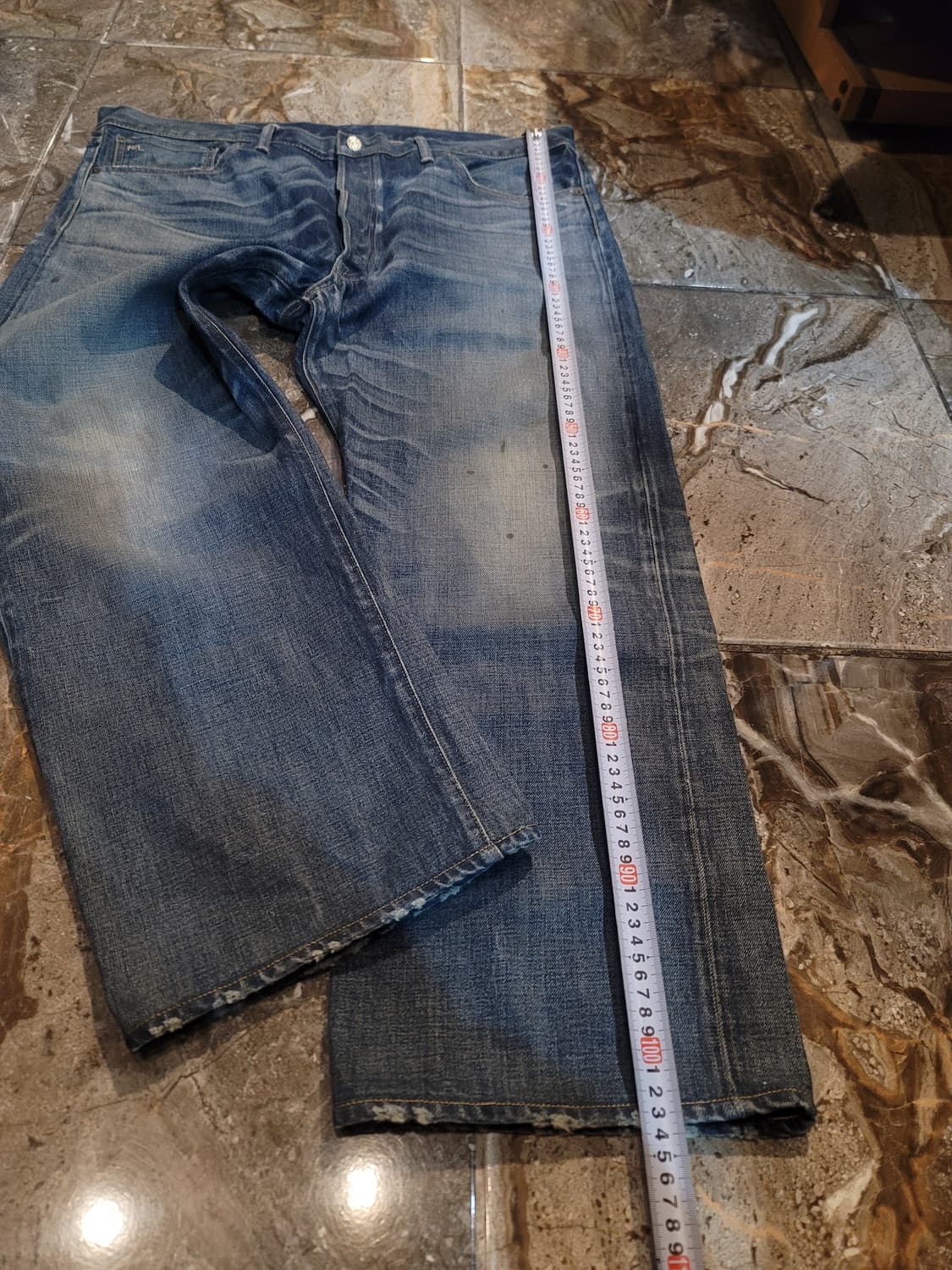 더블알엘 워싱 셀비지 데님팬츠 (빅사이즈) 상품이미지9