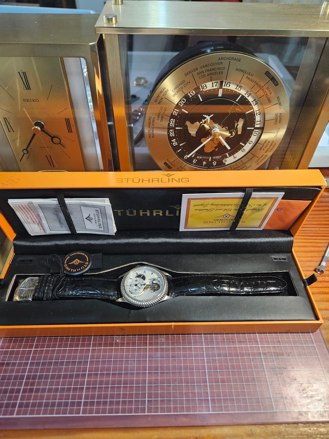 스털링 오리지널 오토매틱 시계 블랙 가죽 상품이미지5