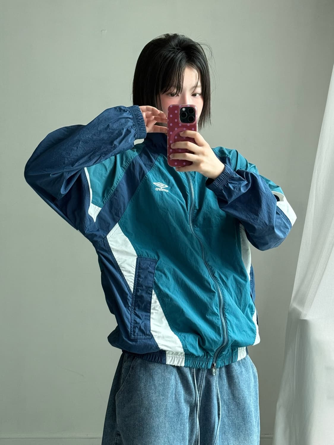 엄브로 팝러쉬 청록 바람막이 상품이미지2