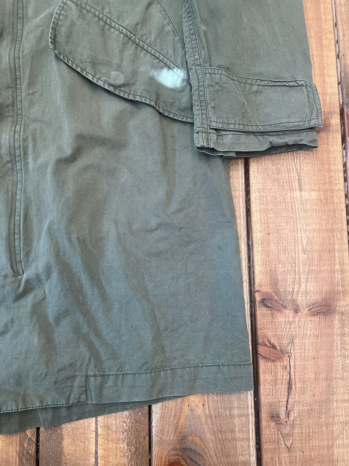 카키 후드 롱 파카  상품이미지8