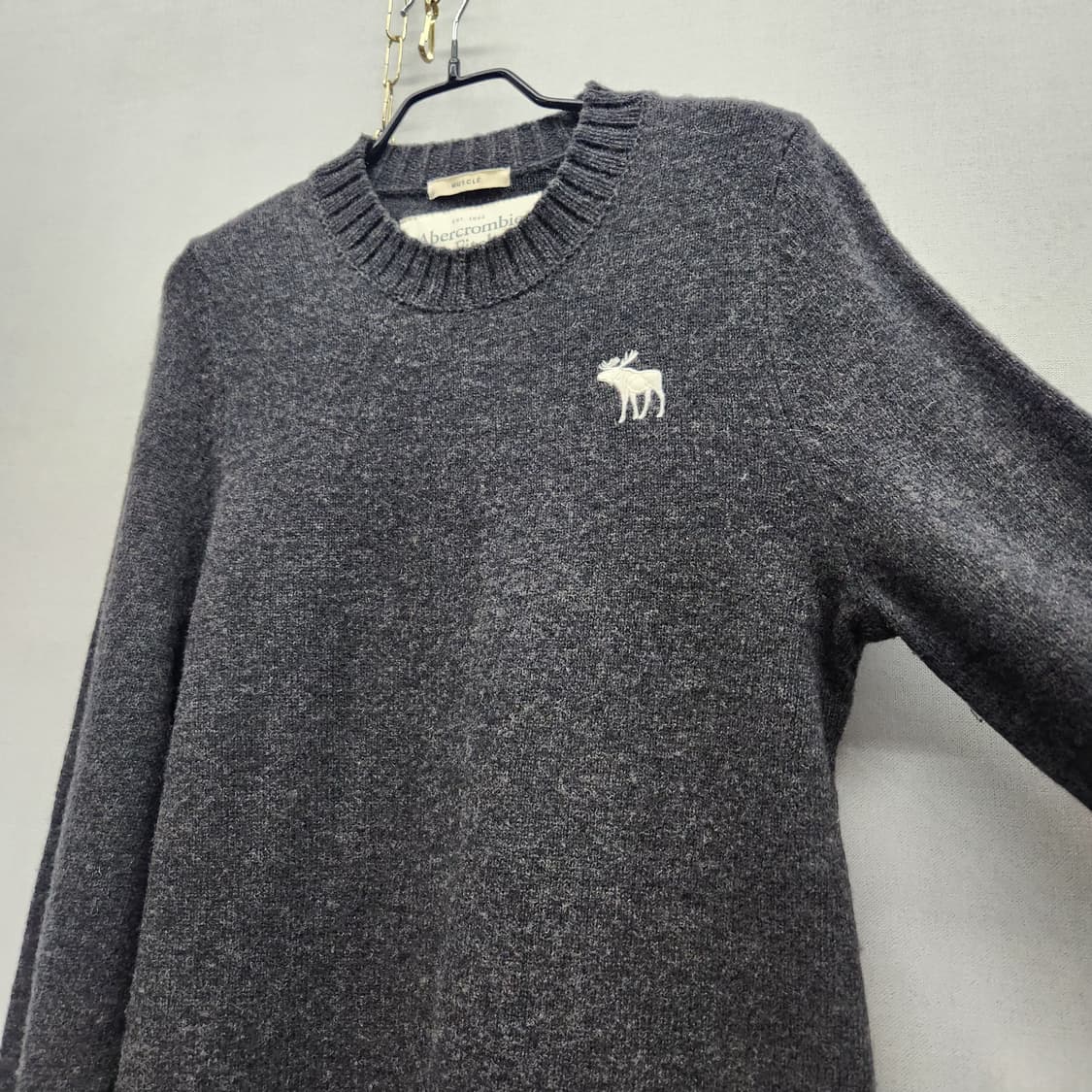 아베크롬비 로고 울 니트 L(M) 상품이미지3