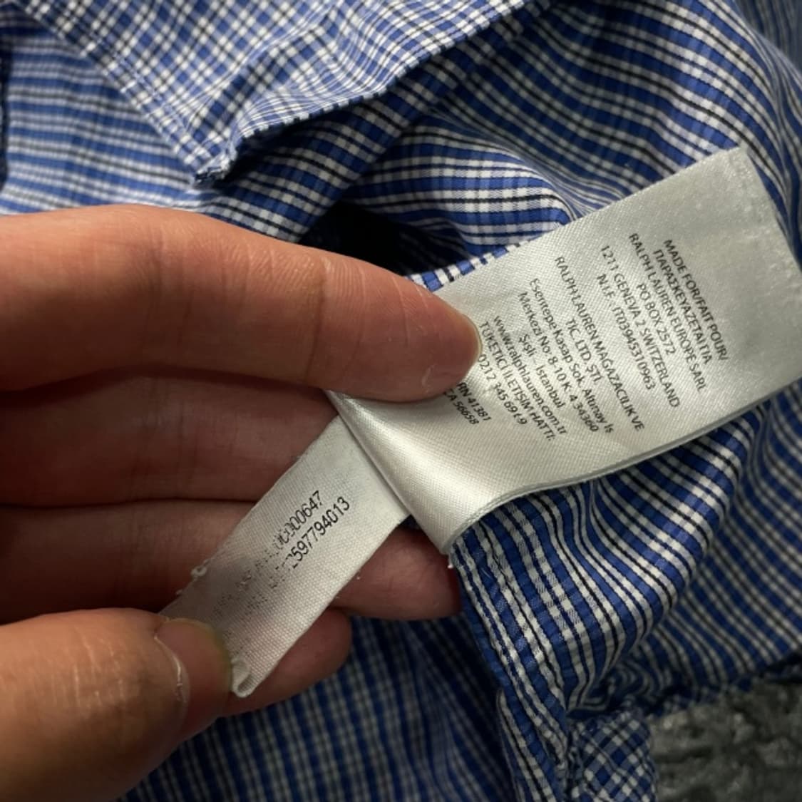 100 폴로 이탈리안 패브릭 체크셔츠 상품이미지4