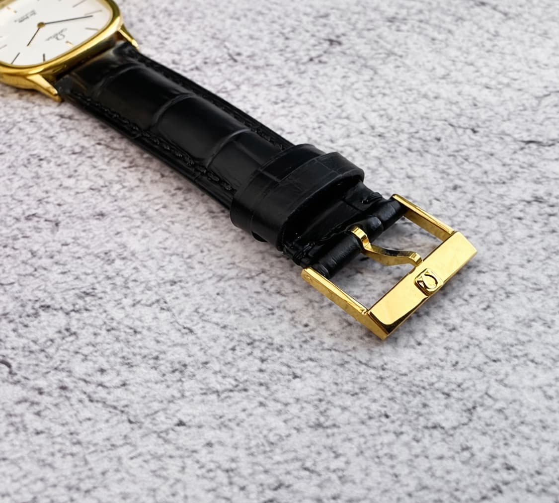 정품 오메가 엘립스 드빌 1365 쿼츠 화이트 금장 빈티지 시계 상품이미지8