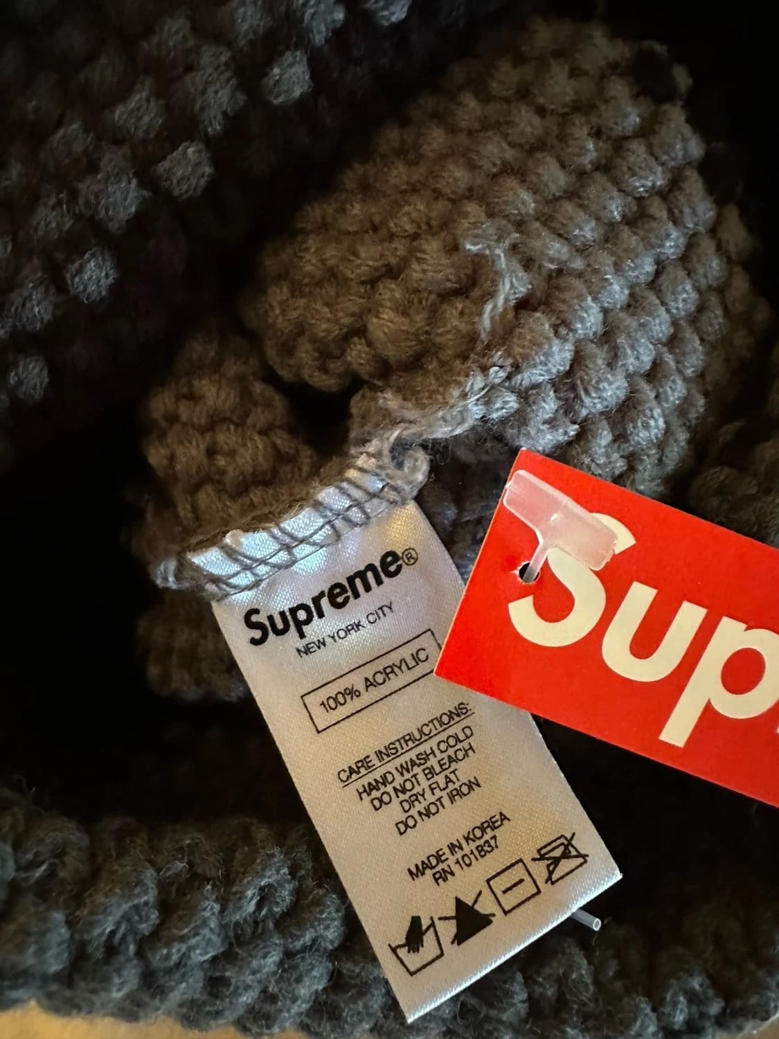 20FW 슈프림 알파인 폼폼 비니 그레이블랙 상품이미지3