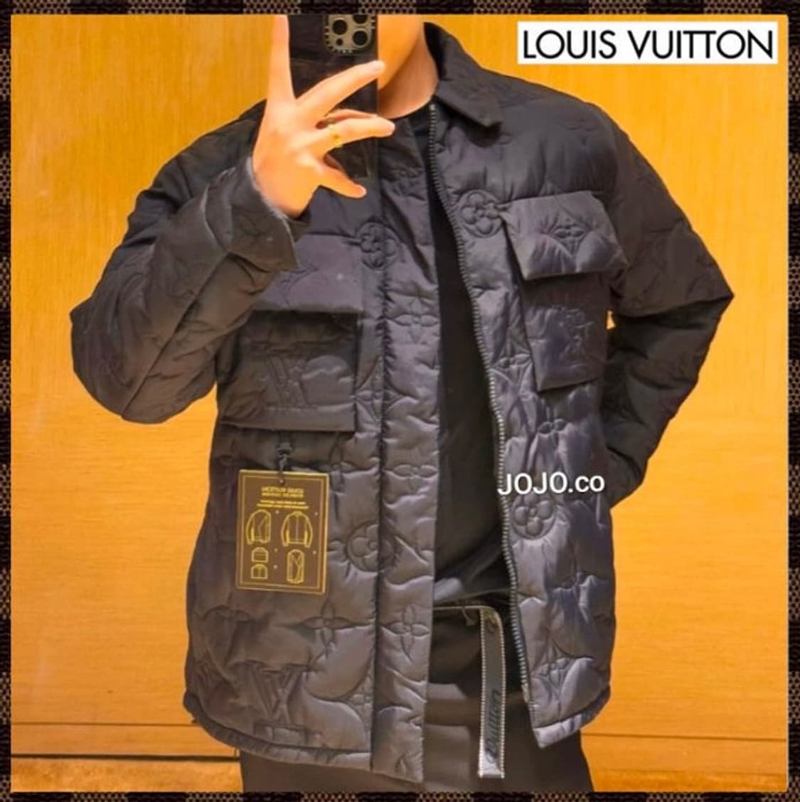 (S+ / 56) / 루이비통 모노그램 플라워 블루종 패딩 자켓 상품이미지9