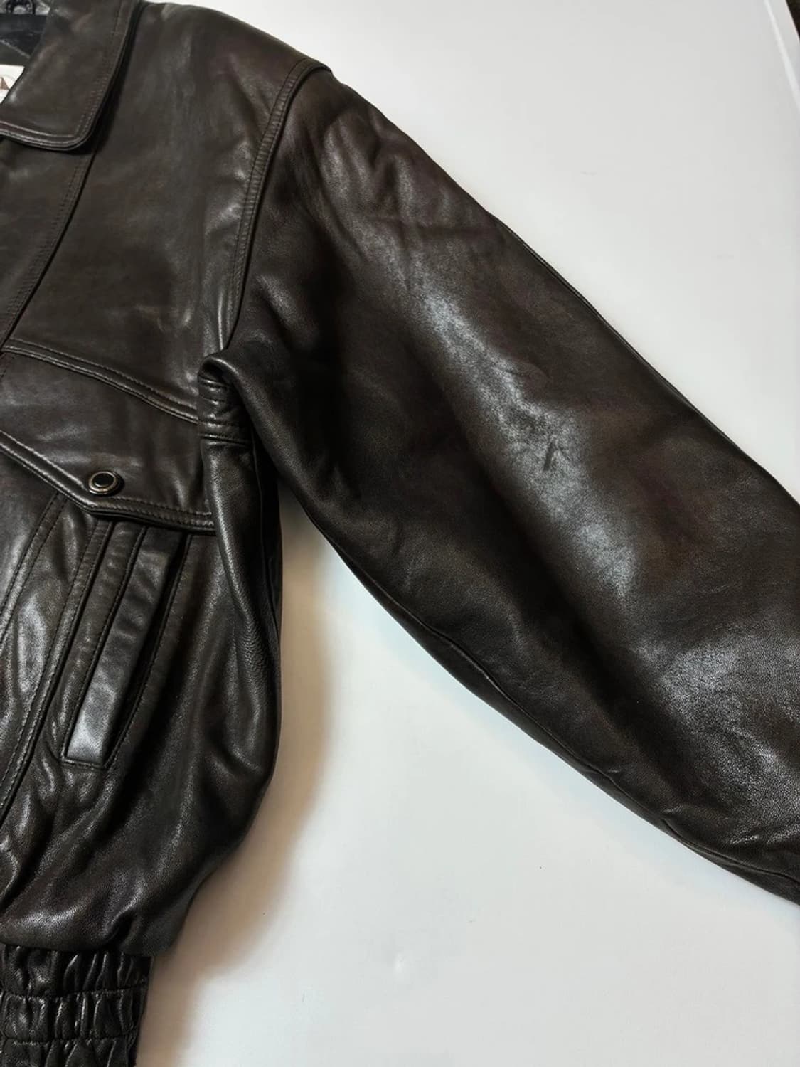 SEA DREAM 00's 양가죽 봄버 항공 자켓 PN8173 상품이미지5