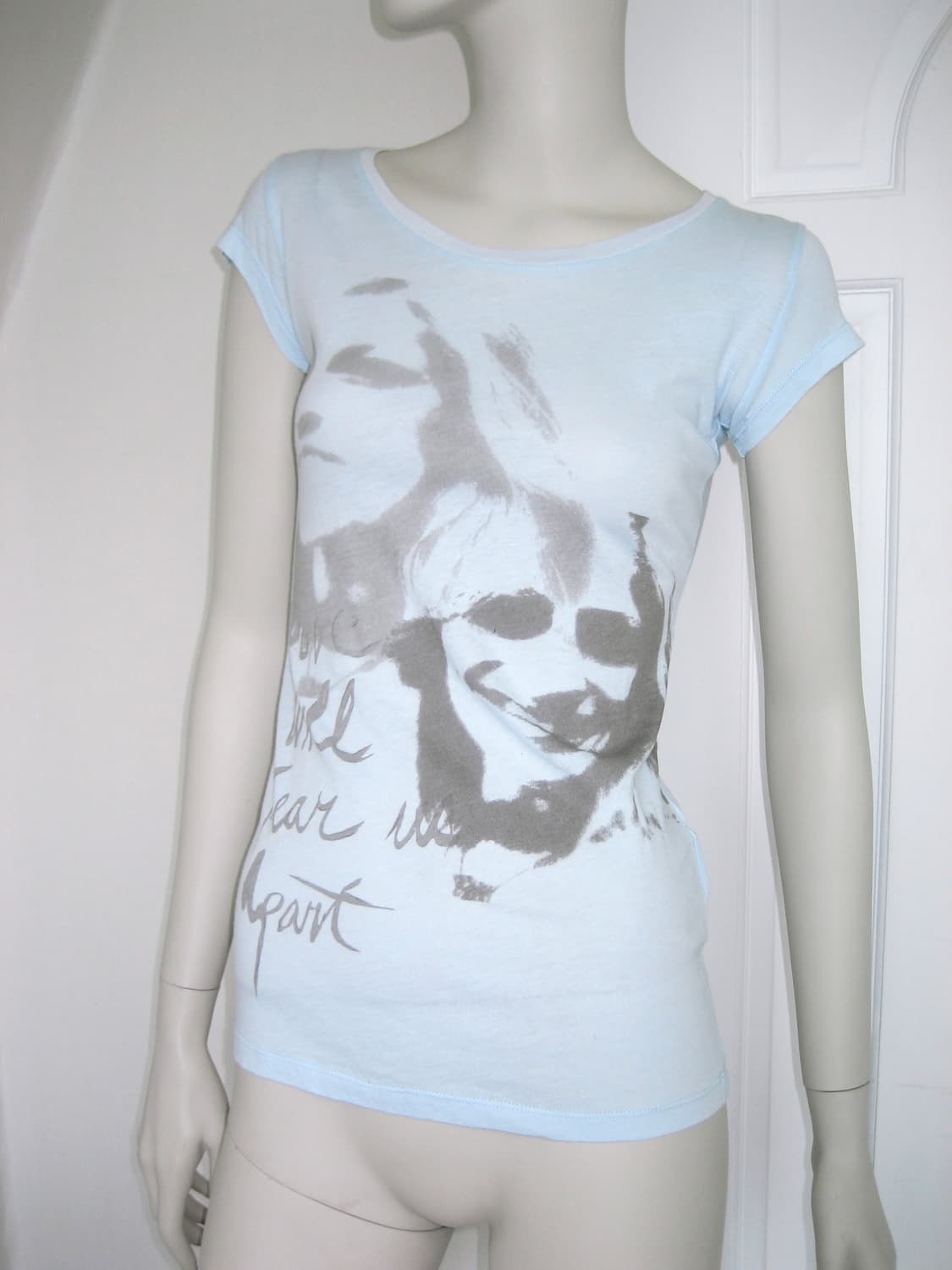 Baby Blue Vintage print Top 상품이미지2