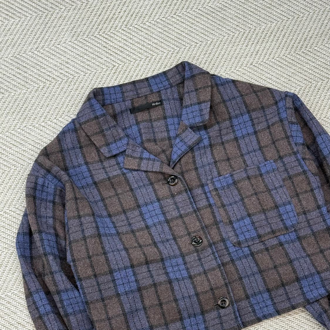 헤더 체크 크롭셔츠 r2373 상품이미지3