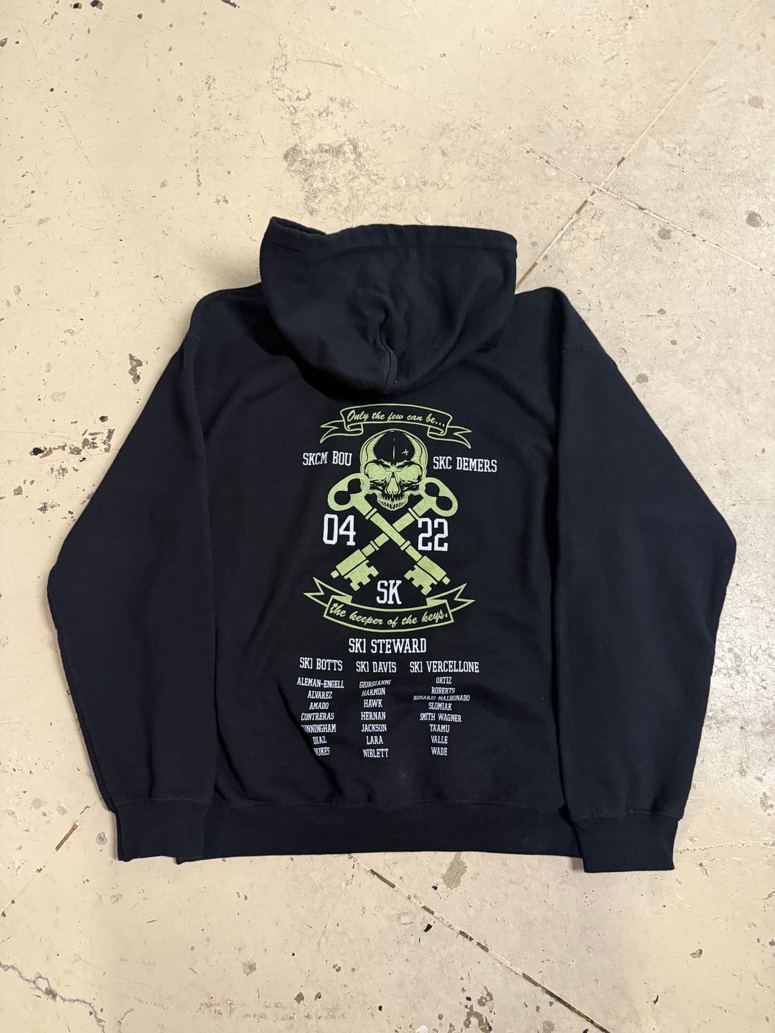 Back skull point printing hoodie 상품이미지4