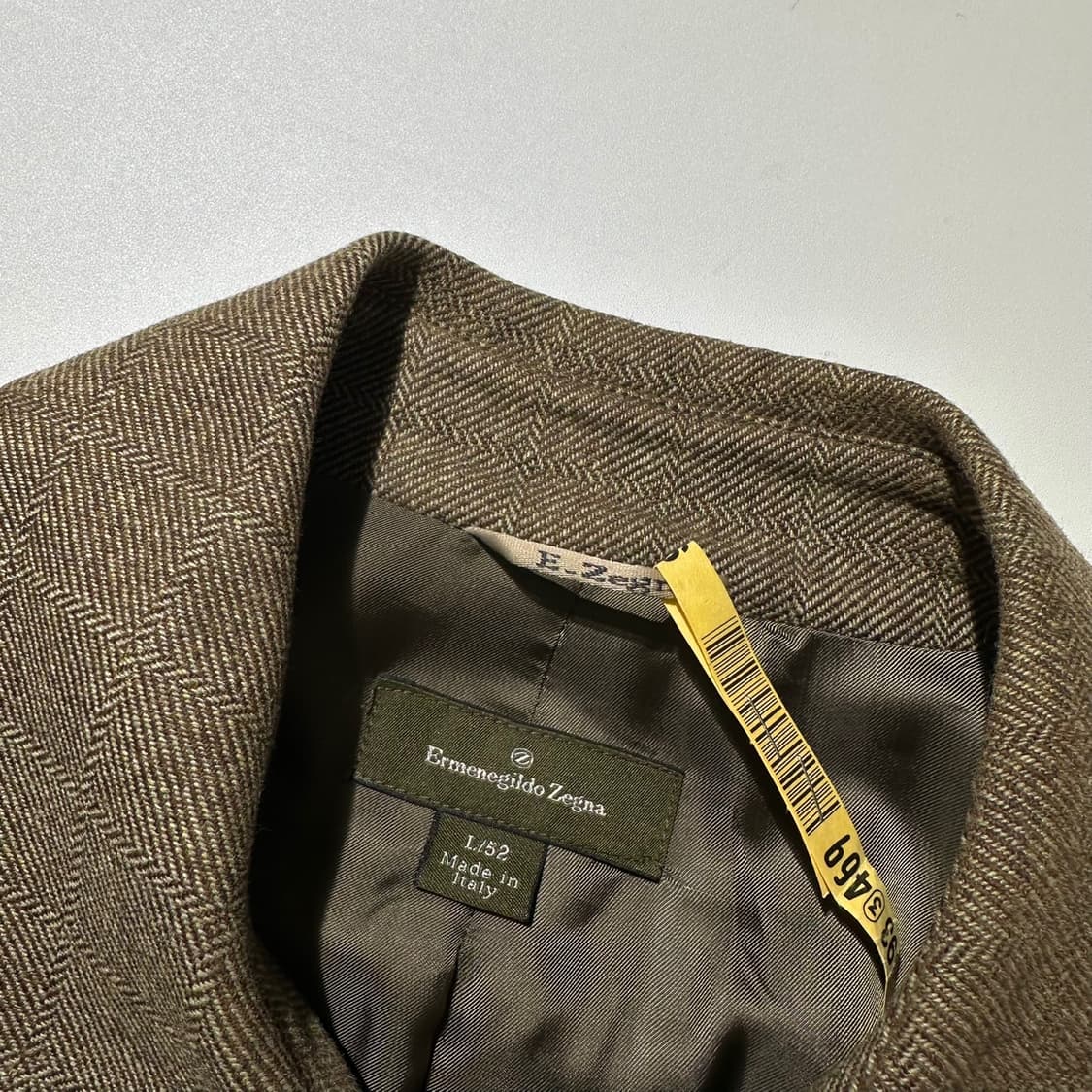 에르메네질도 제냐 울 헤링본 체크 싱글 코트 상품이미지4