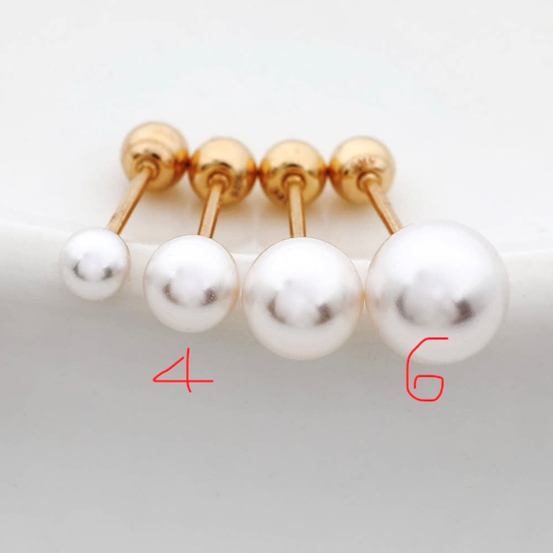 새상품 14k 진주피어싱 상품이미지1