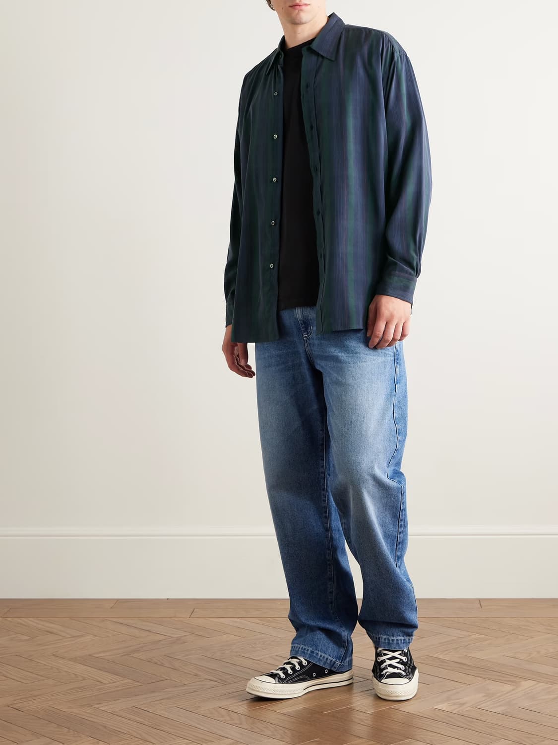 [1/31까지][2] 25AW 아프레쎄 실크 레이온 레귤러 카라 셔츠 상품이미지2