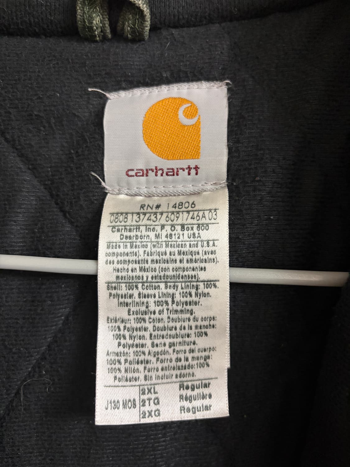 칼하트 j130 mos XXL 상품이미지3