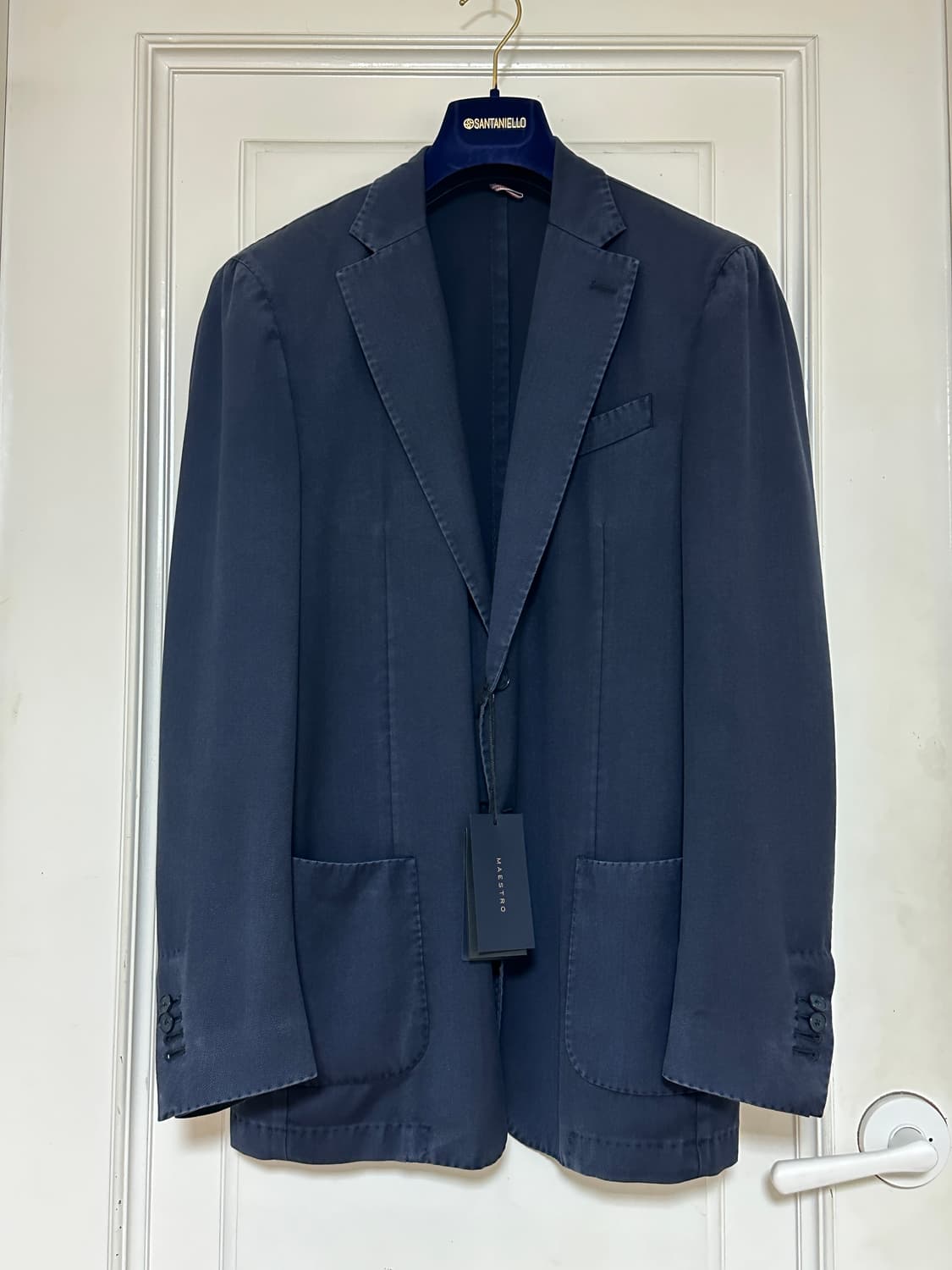 [새제품] 🇮🇹산타니엘로 이태리메이드 테일러 자켓 네이비 54 상품이미지1