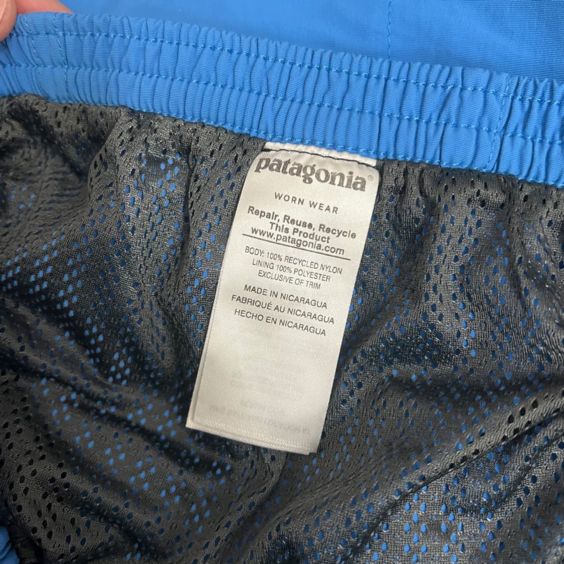 파타고니아 배기스 7인치 블루 쇼츠 팬츠 반바지 S 상품이미지5